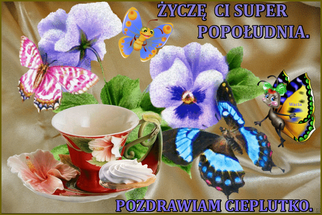 Milego Popoludnia I Wieczoru Zycze Życzę Ci super popołudnia pozdrawiam motylki - Gify i obrazki na GifyAgusi.pl